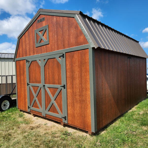 12x16 lofted barn, wood sides
